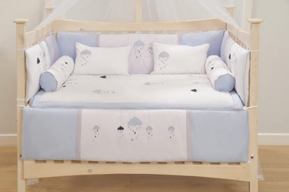 Rainy Blue Bolster Pillowcase