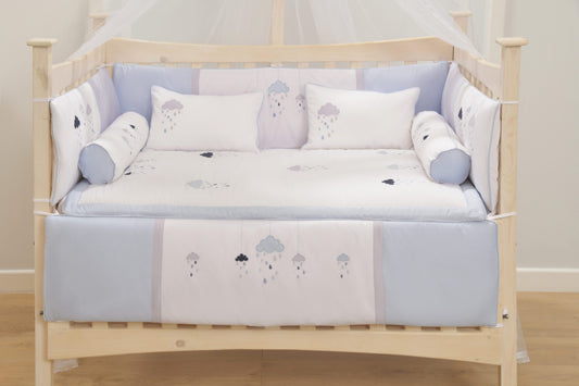 Rainy Blue Bolster Pillowcase