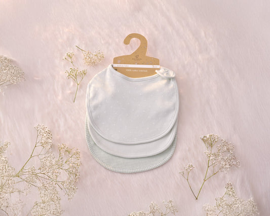 Sage Green Bibs - Set of 3