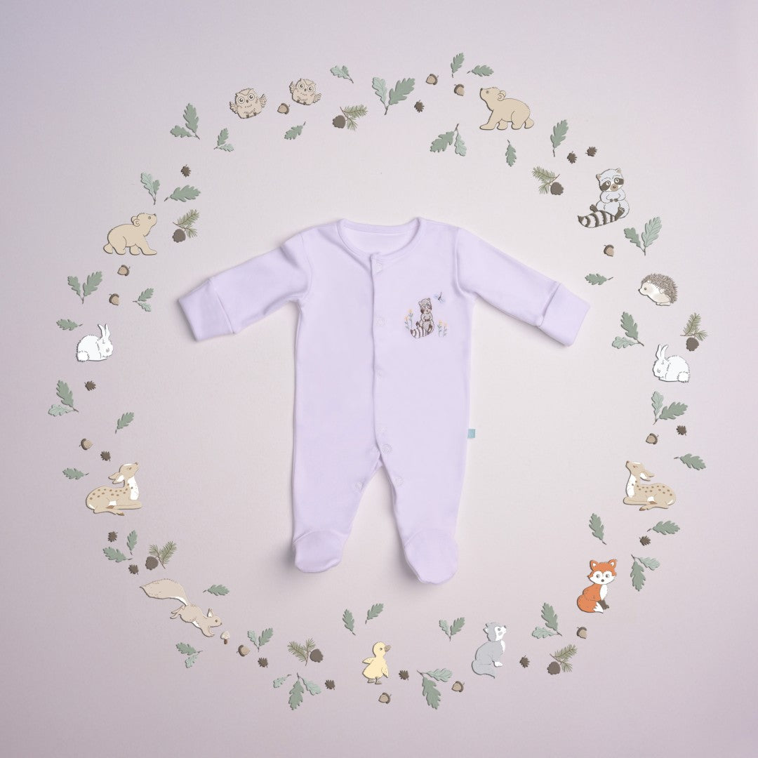 Newborn Sleep Suit - White Romper