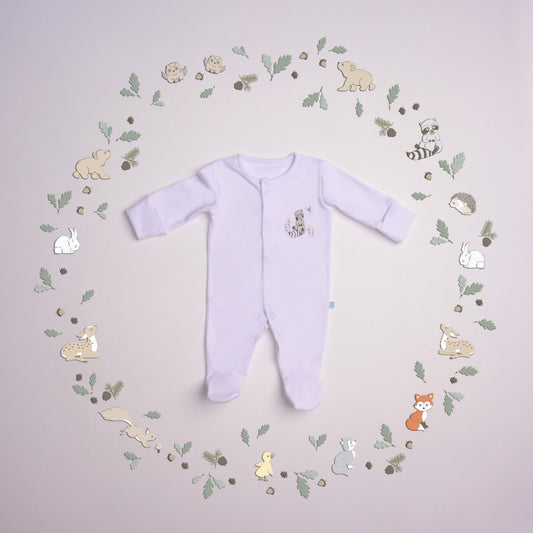 Newborn Sleep Suit - White Romper