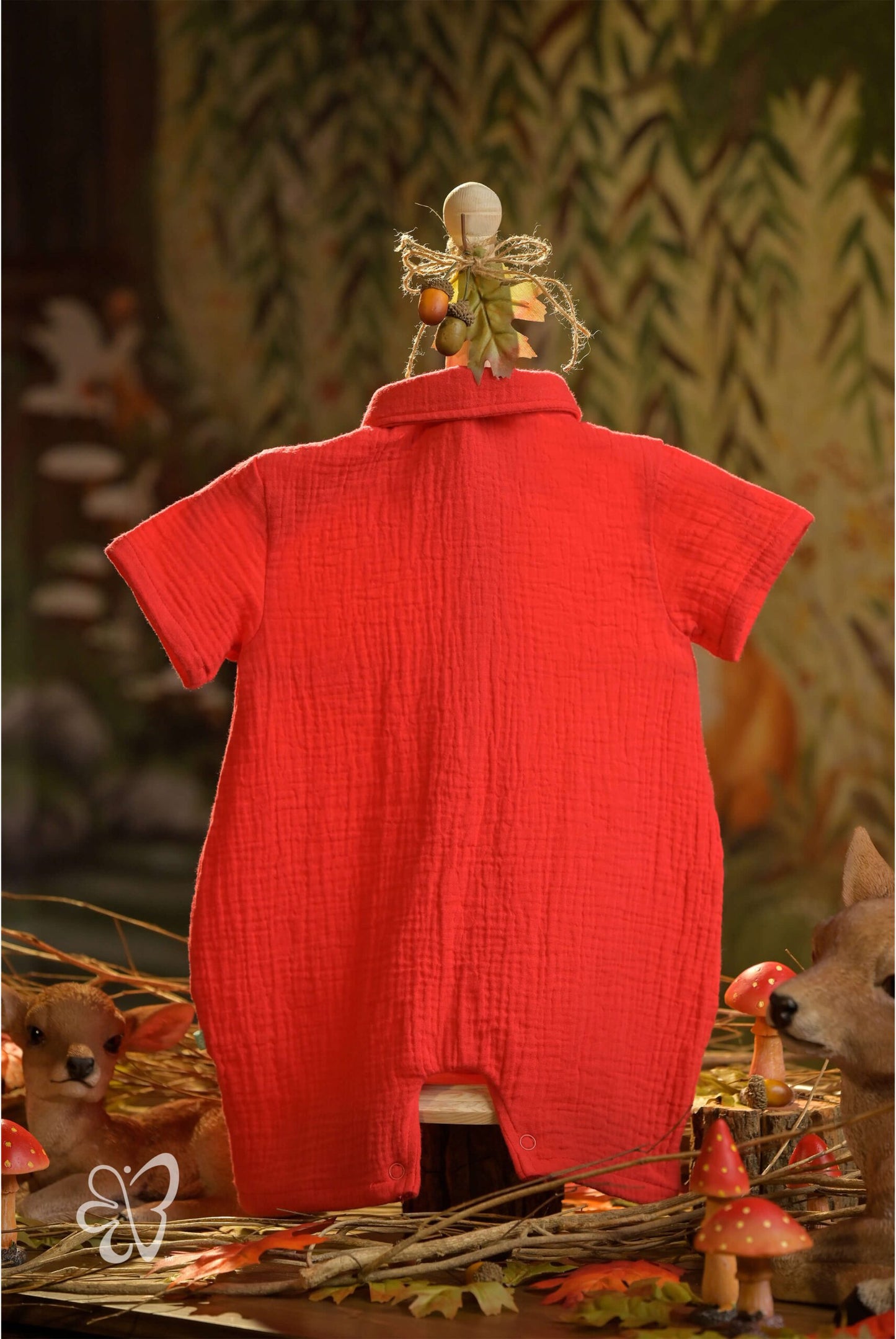 Bamboo Cotton - Woodland Fawn Romper