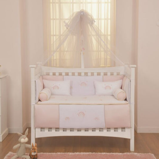 Rainbow Pink Full Bedding Set