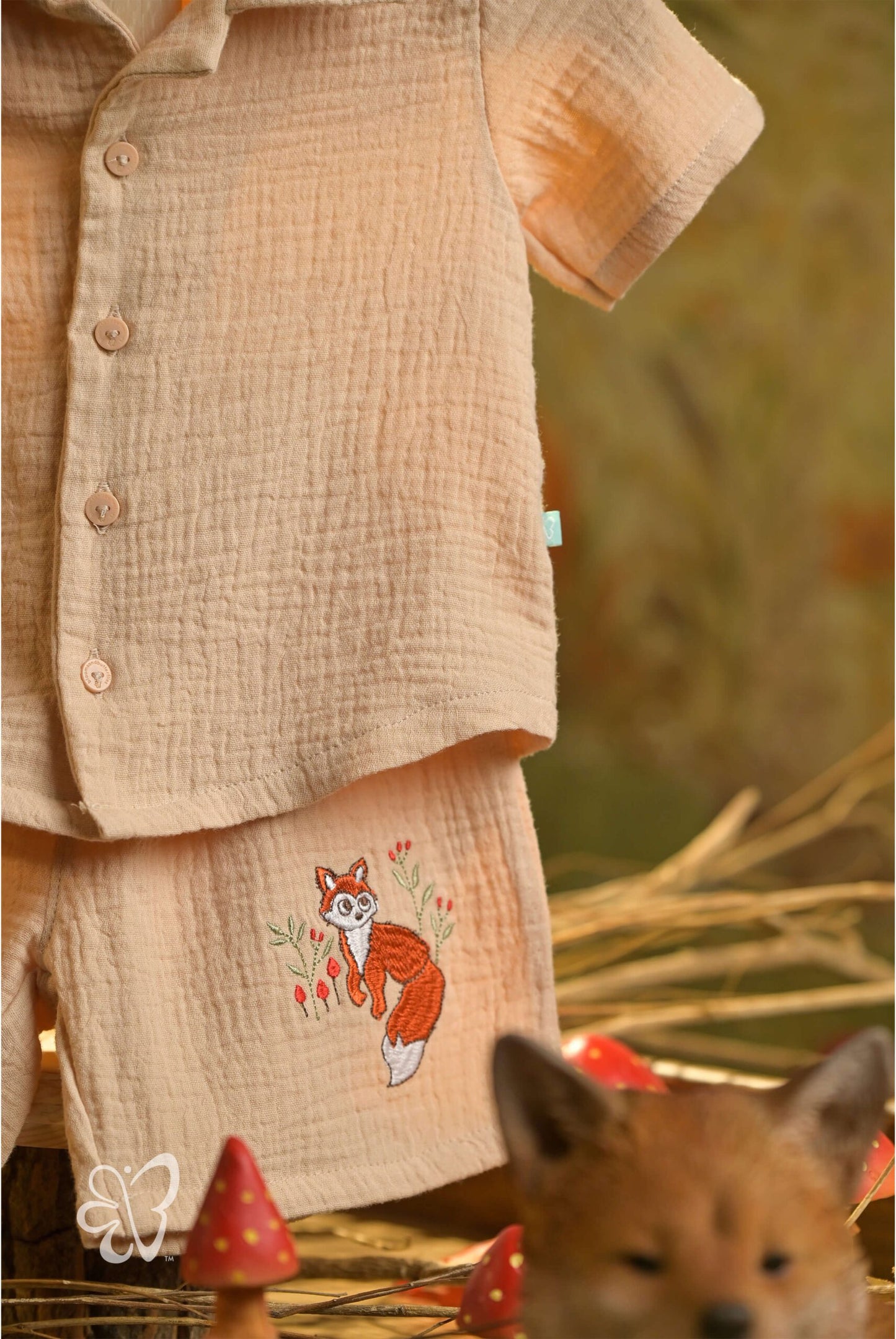 Bamboo Cotton - Forest Sprite Boys Shirt and Shorts Set