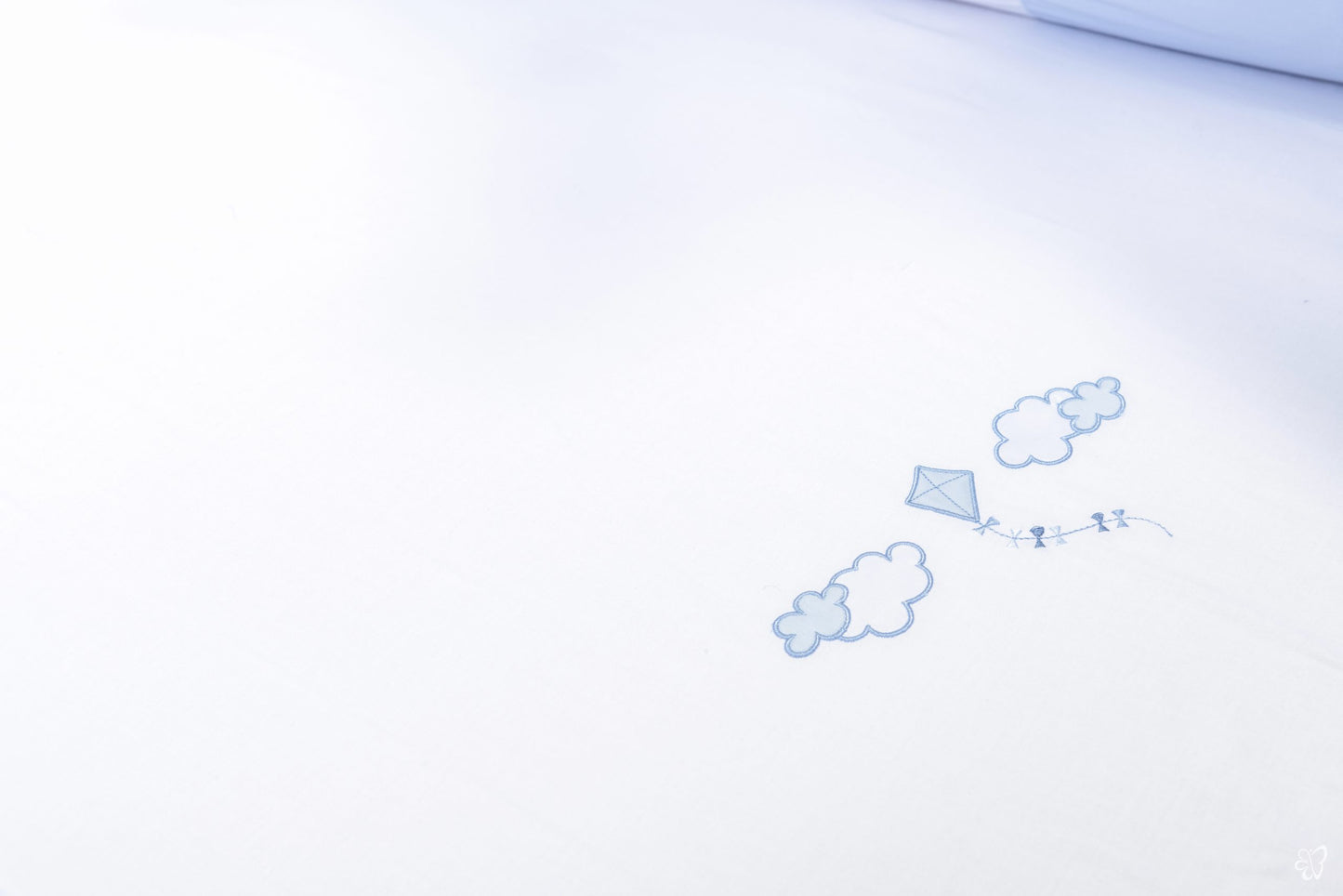 Cloudy Blue Cot Sheet