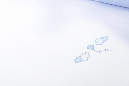 Cloudy Blue Cot Sheet