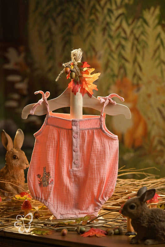 Bamboo Cotton - Dewdrop Mist Girls Romper
