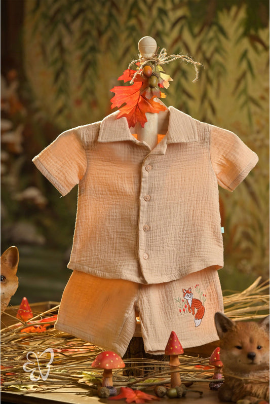 Bamboo Cotton - Forest Sprite Boys Shirt and Shorts Set