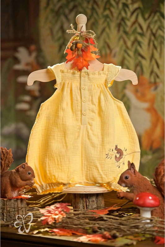 Bamboo Cotton - Nutty Nibbles Girl Romper