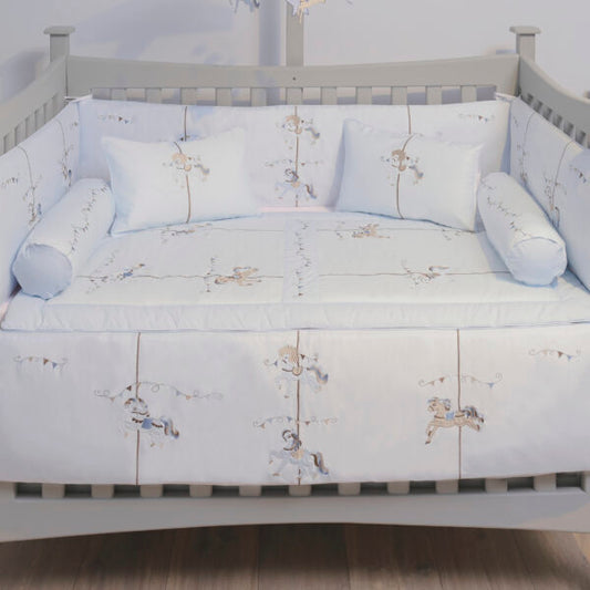 Merry Go Round Blue Full Bedding Set